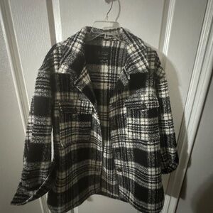 Oversized warm shacket